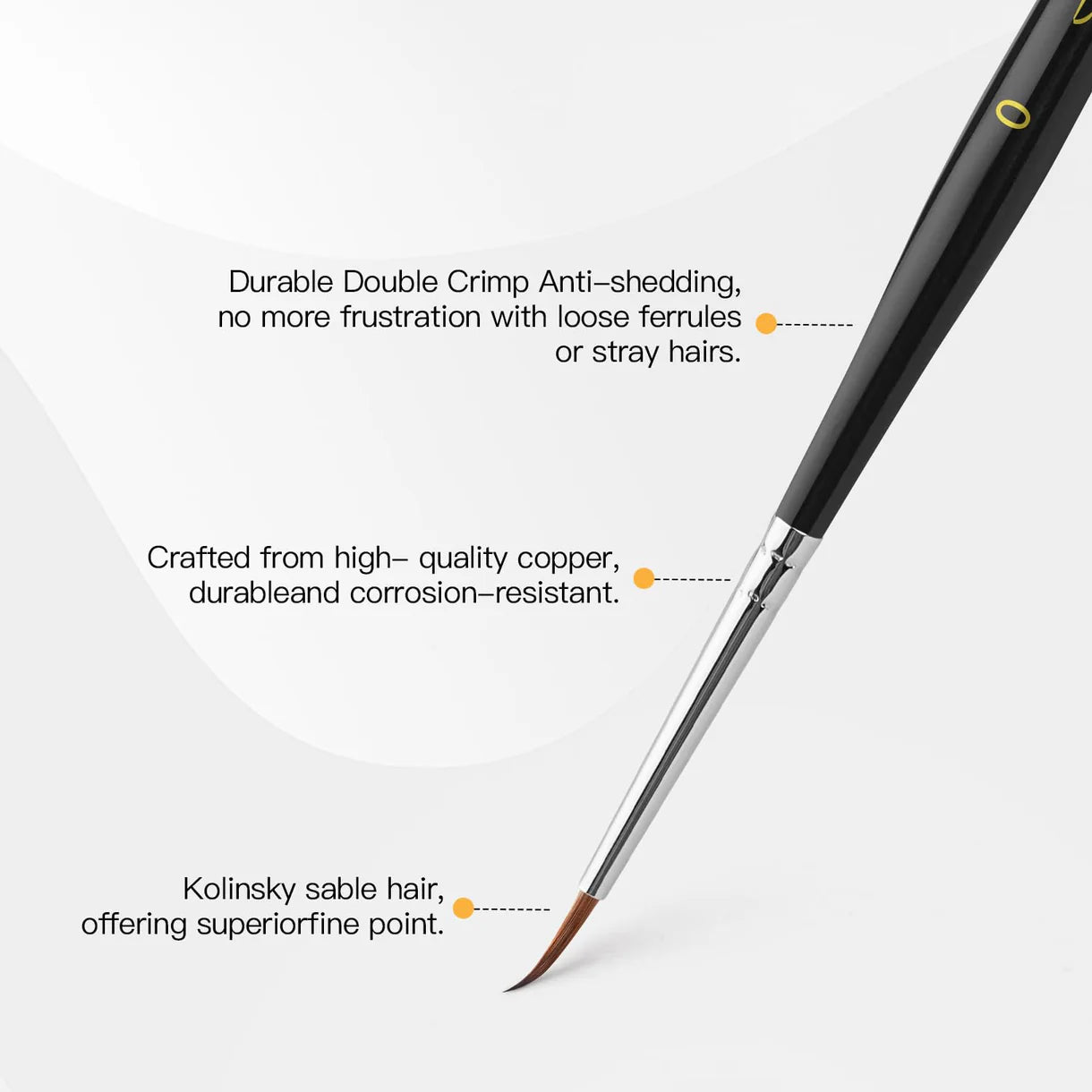 GOLDEN MAPLE: Master Ⅰ: Kolinsky Sable Miniature Detail Brushes SIZE 5/0