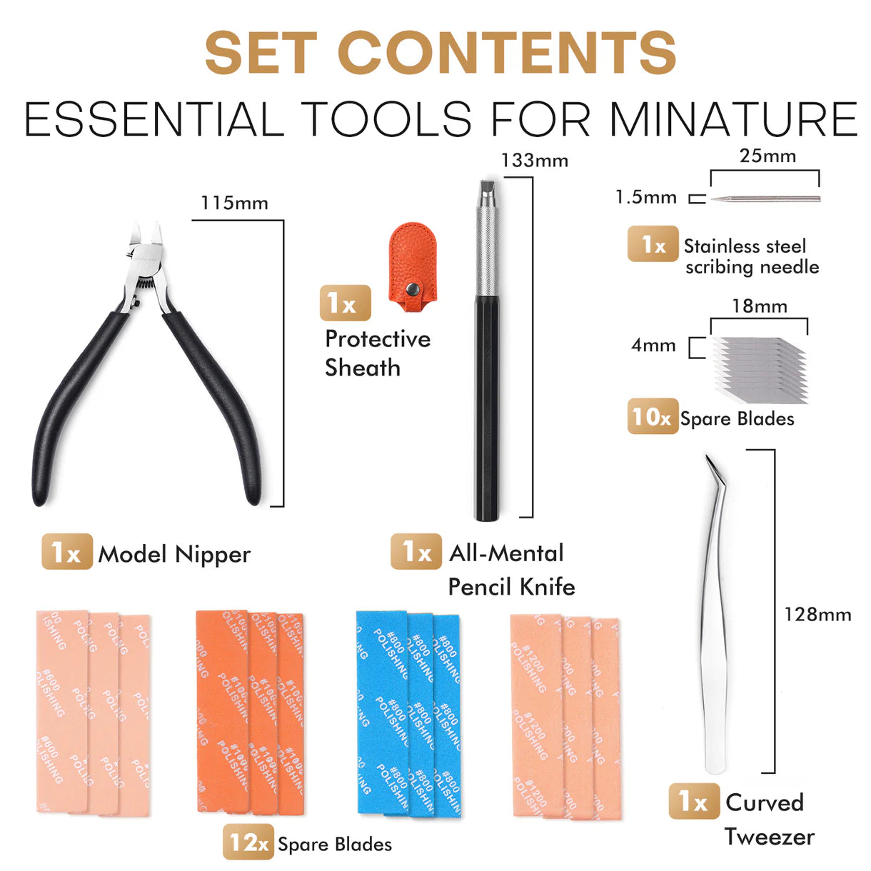 GOLDEN MAPLE: Miniature Tool Kit - Model Making, Crafts & DIY