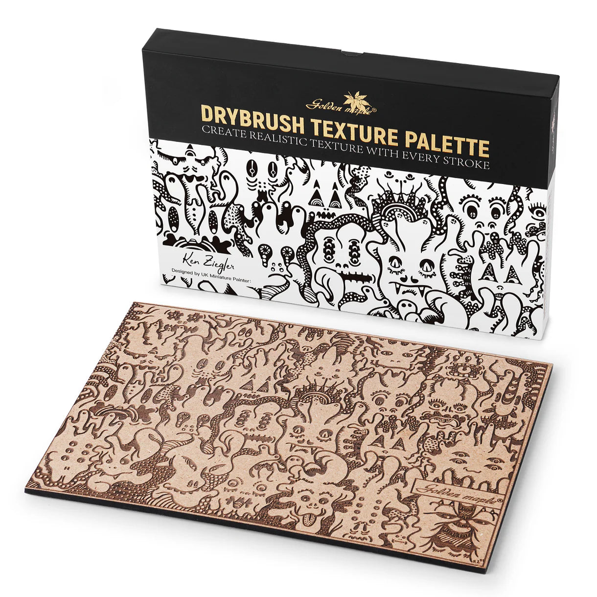 GOLDEN MAPLE: Drybrush Texture Palette - Warhammer & Tabletop Miniatures
