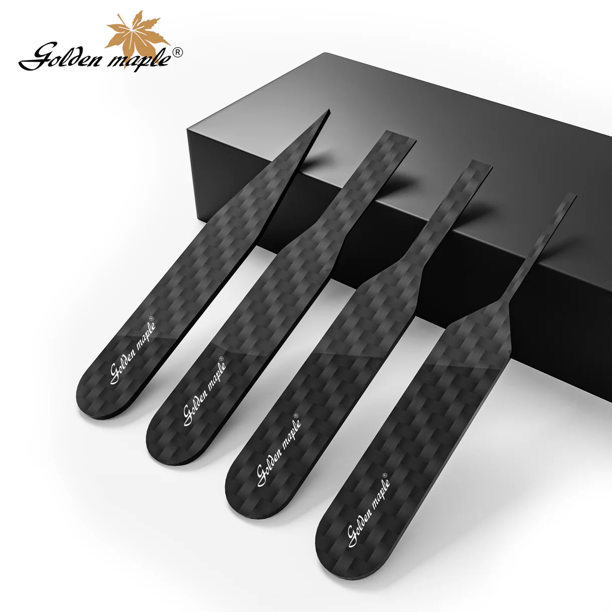 GOLDEN MAPLE: 4pcs Irregular Carbon Fiber Sanding Sticks – Grinding & Polishing