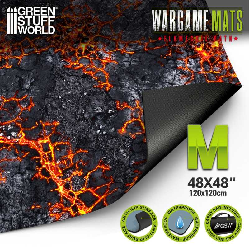 Wargame Mat - 120x120cm (48x48'')- Volcan / Flamecoil Path