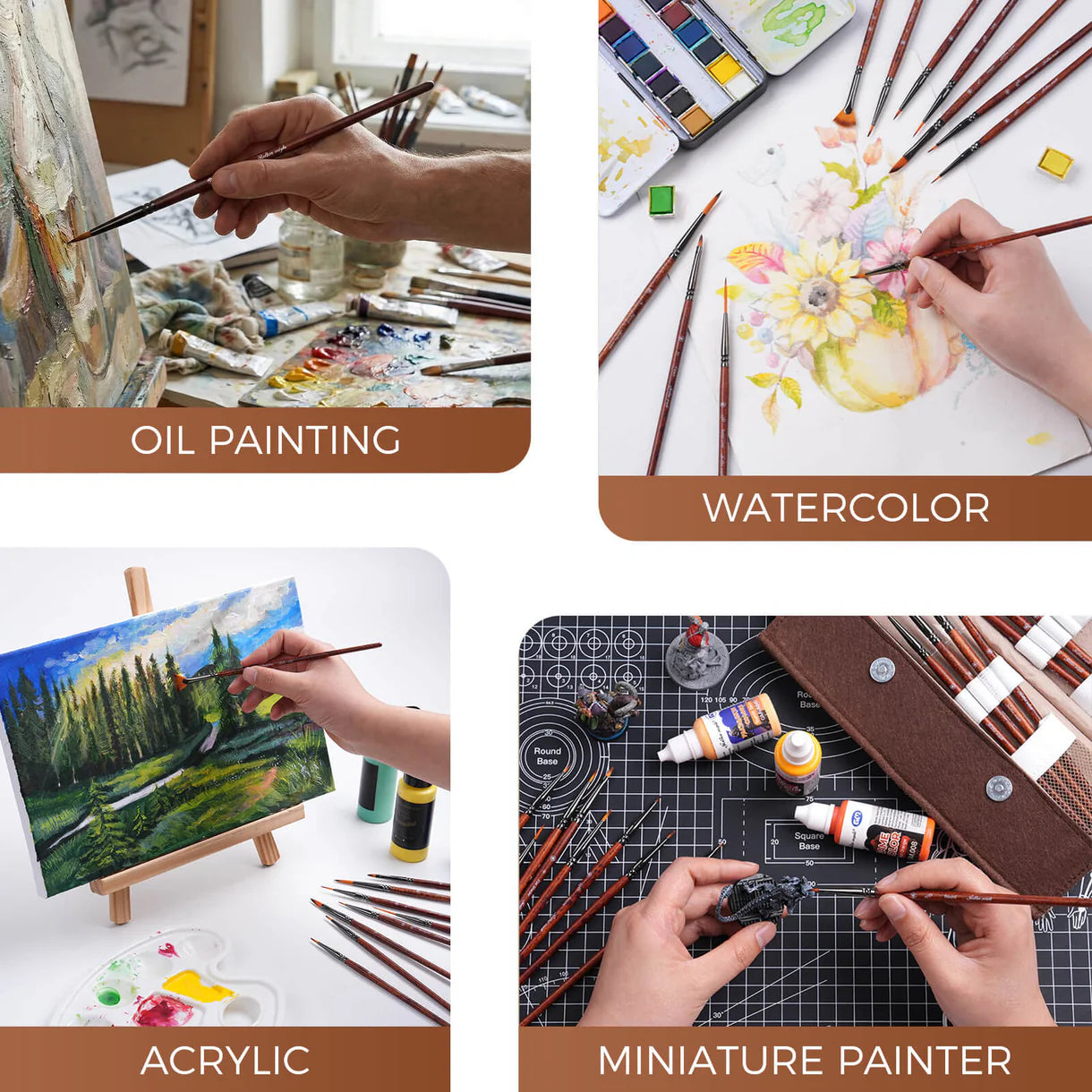 GOLDEN MAPLE: Micro Detail Paint Brush Set - 20pcs