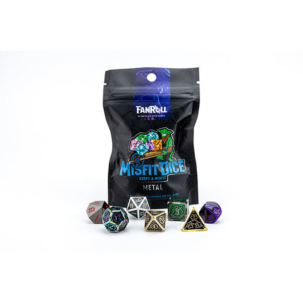 Fanroll - Mystery Misfit Metal Polyhedral Dice Set
