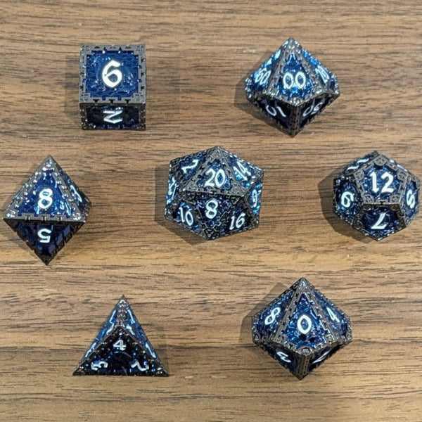 Blue Metal Dragon Dice
