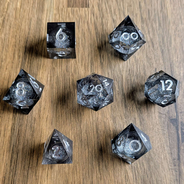 Ebony Glimmer Liquid Core Dice