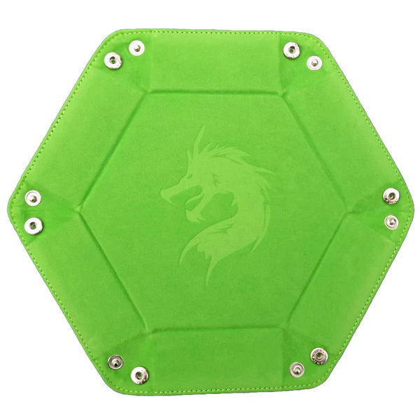 Dragon Dice Tray Folding Hexagon - Green
