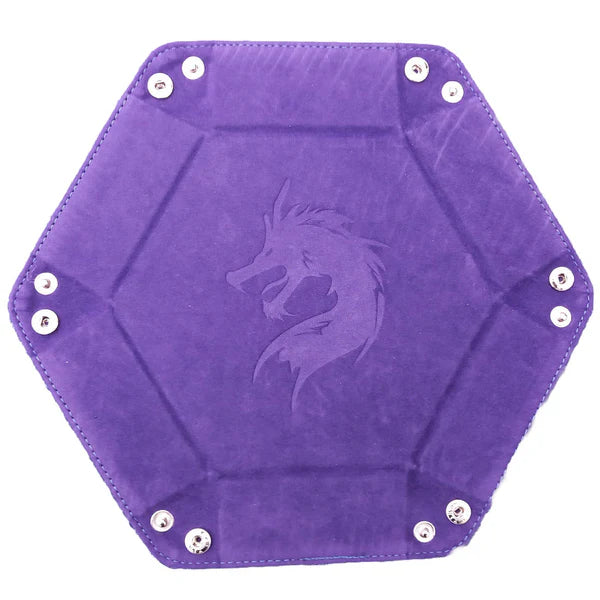 Dragon Dice Tray Folding Hexagon - Purple