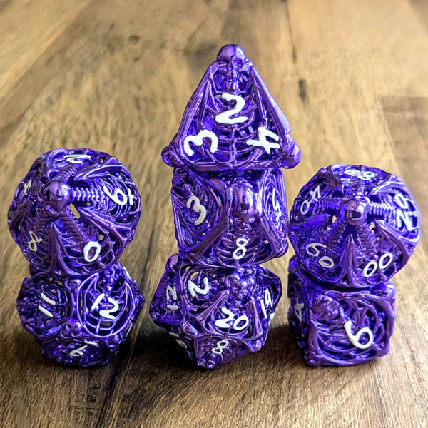 Skull Macabre Dice - Purple