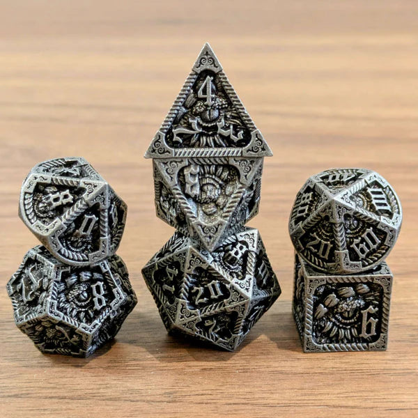 Slumbering Dragon Dice - Silver