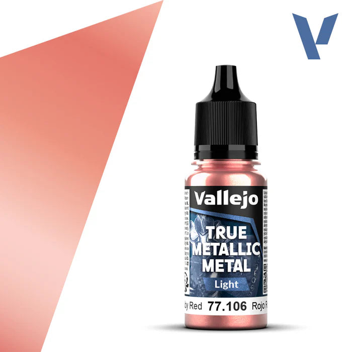 Vallejo True Metallic Metal: Ruby Red (Light)