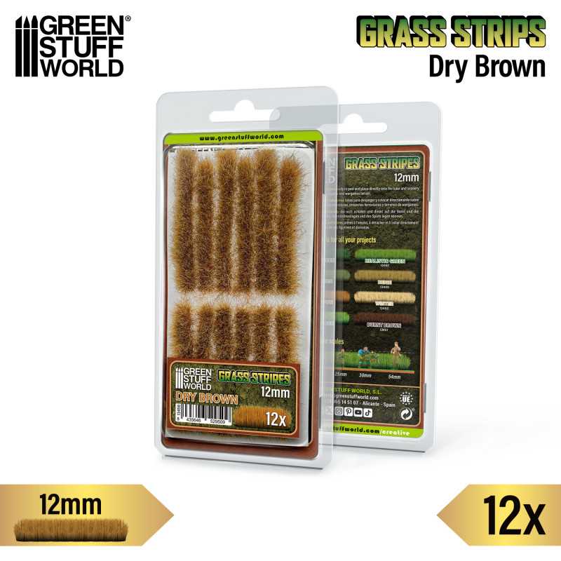 Grass STRIPES 12mm - DRY BROWN