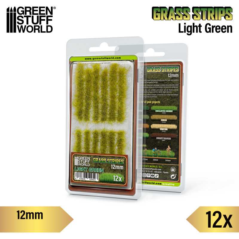 Grass STRIPES 12mm - LIGHT GREEN