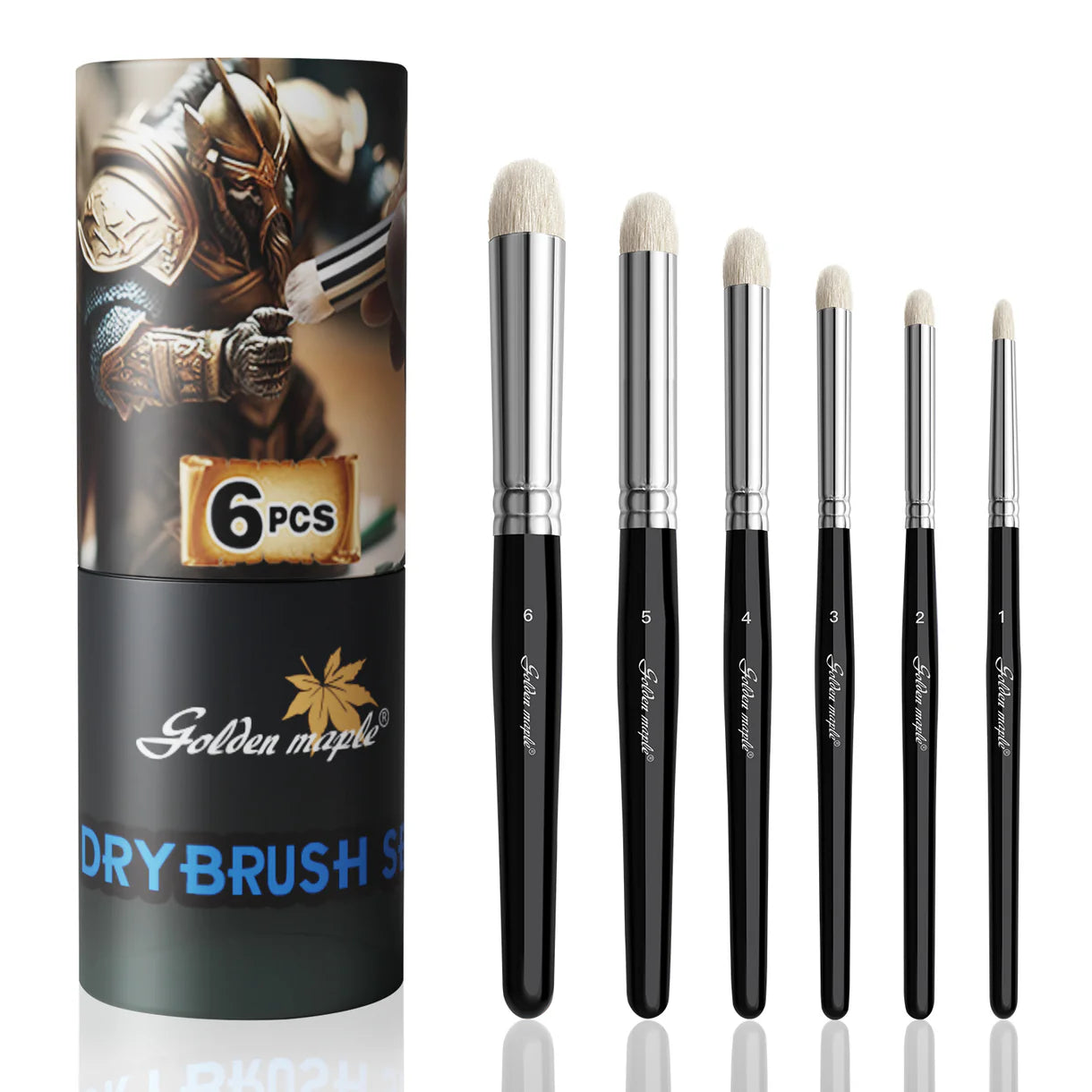 GOLDEN MAPLE: Premium Drybrush Set - 6pcs