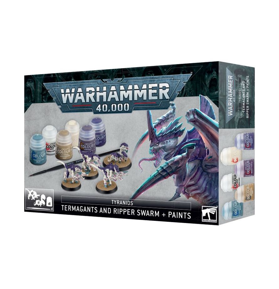 TYRANIDS: TERMIGANTS AND RIPPER SWARM AND PAINTS