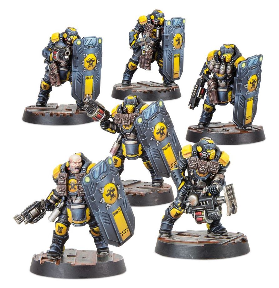 Necromunda Enforcer captains and sergeants