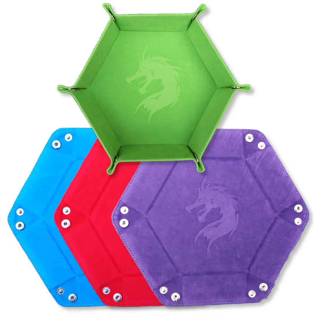 Dragon Dice Tray Folding Hexagon - Purple