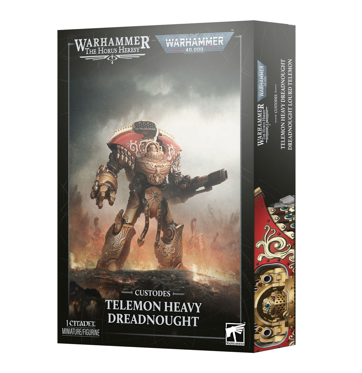 CUSTODES: TELEMON HEAVY DREADNOUGHT Pre-orders ship on or after launch day 17/10/2026