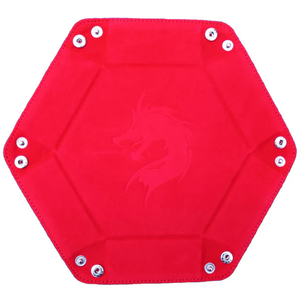 Dragon Dice Tray Folding Hexagon - Red